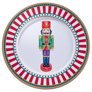 XMAS - πιάτο μεταλλικό "nutcracker" 33cm