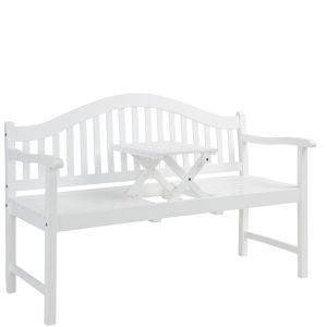 BANQUETTE - παγκάκι με πτυσσόμενο τραπέζι, λευκό