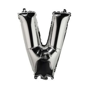 UPPER CLASS - μπαλόνι ασημί "V"