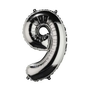 UPPER CLASS - μπαλόνι ασημί "9"