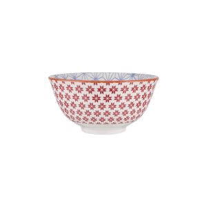 ORNAMENTS - μπολ μπλε/κόκκινο 11,5cm