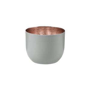 AURORA - κηροπήγιο μεταλλικό για ρεσό, Δ7 γκρι