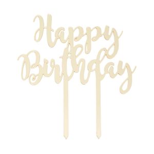 CELEBRATION - διακοσμητικό τούρτας "Happy Birthday" Χρυσό