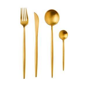 STILETTO - μαχαιροπίρουνα σετ των 4 τεμαχίων χρυσό ματ