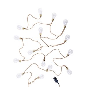 BULB LIGHTS - 15 LED λάμπες με φυσικό σχοινί και μετασχηματιστή