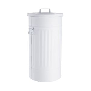 ZINC - κάδος μεταλικός  40 L λευκό