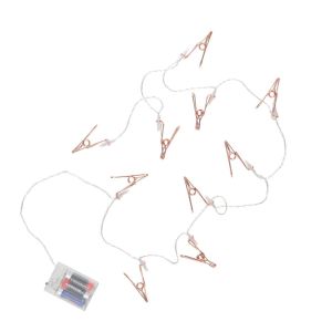 CLIP COUTURE - LED λαμπάκια με κλιπ σε ροζ-χρυσό, λειτουργεί και με USB