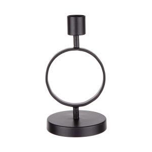 CIRCLE - κηροπήγιο μεταλλικό 16cm, μπεζ