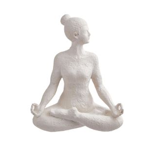 LOTUS - διακοσμητικό άγαλμα 24cm, λευκό