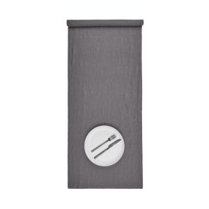 RIGA - runner λινό, 50x160 cm ανθρακί