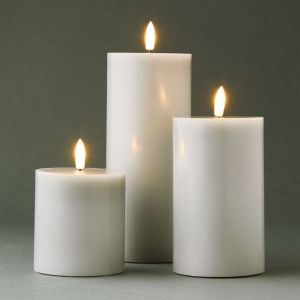 NORDIC LIGHT - LED κεριά σετ 3 τεμάχια με τηλεχειρηστήριο, γκρι