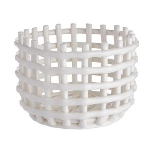 CRAFT - καλάθι κεραμικό Δ16cm, κρεμ