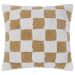 CHECKER STYLE - μαξιλάρι 50x50cm, καφέ