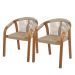 BAYONNE - καρέκλες κήπου ξύλινες σετ 2 τεμαχίων, μπεζ