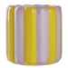 CIRCUS - κασπό ριγέ κεραμικό 15cm, μωβ κίτρινο