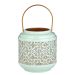 WABI SABI - φανάρι μεταλλικό με διάτρητο μοτίβο λουλουδιών Δ15cm, μέντα