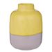 TWO TONE - βάζο mini από τερακότα 10cm, κίτρινο μωβ