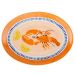 CORAL COAST - πιατέλα σερβιρίσματος οβάλ κεραμική, πορτοκαλί