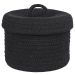 SET UP - καλάθι με καπάκι, μαύρο 16cm