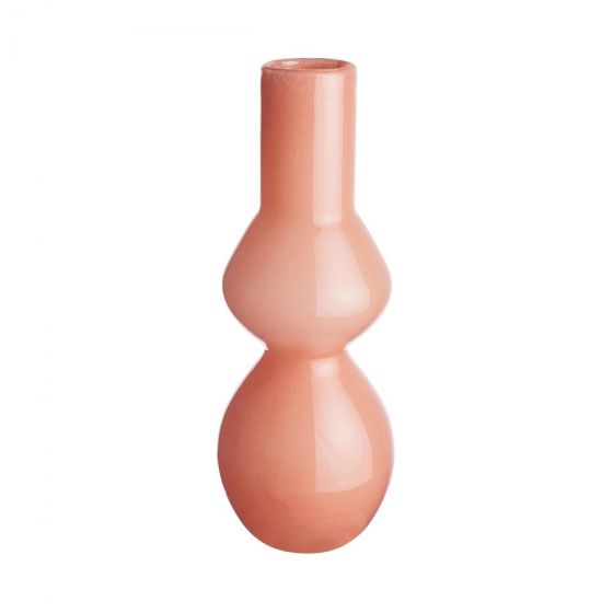 CANDY - βάζο γυάλινο Δ12 Υ23cm, ροζ