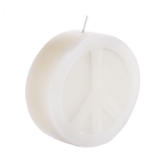 PEACE - κερί "σήμα της ειρήνης", λευκό Υ10cm