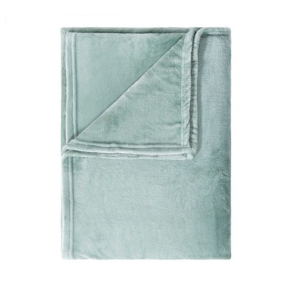 LAZY DAYS - κουβέρτα φλις, χρώμα μέντας, 150x200 cm
