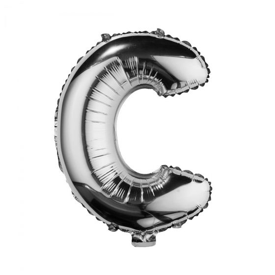 UPPER CLASS - μπαλόνι ασημί "C"
