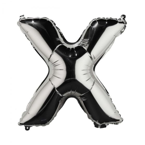 UPPER CLASS - μπαλόνι ασημί "X"