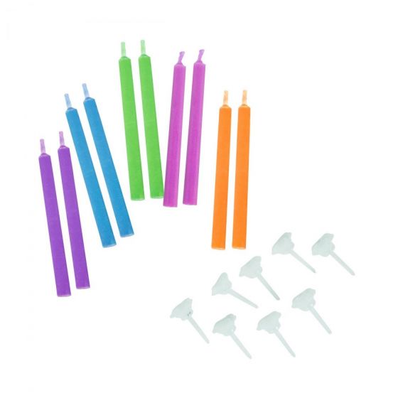 COLOUR GLOW - κεριά χρωματιστά  10 τεμάχια