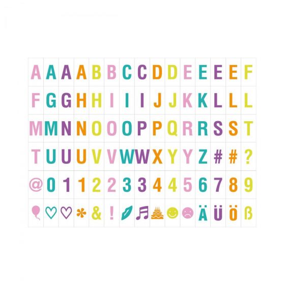 BLOCKBUSTER - σετ χρωματιστά γράμματα, 90τμχ για BLOCKBUSTER 30x22 cm και XL.