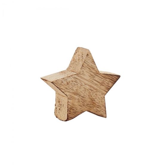 X-MAS - διακοσμητικό αστέρι από ξύλο mango