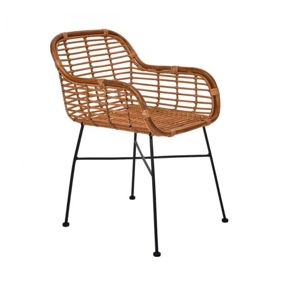 HACIENDA - καρέκλα από Rattan και μέταλλο