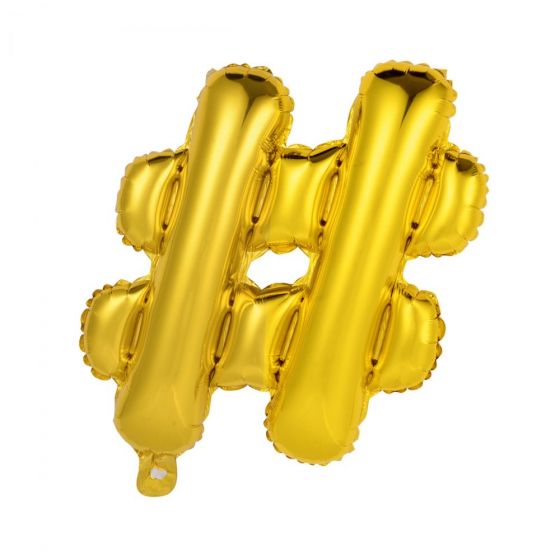 UPPER CLASS - μπαλόνι χρυσό "#"