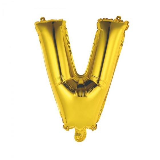 UPPER CLASS - μπαλόνι χρυσό "V"