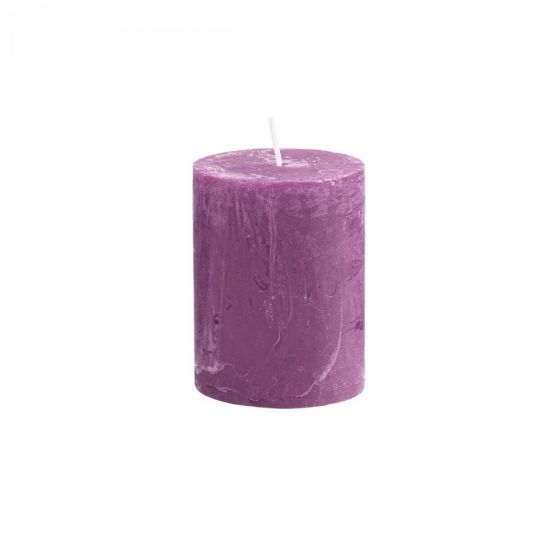 RUSTIC - κερί, 9cm, λιλά