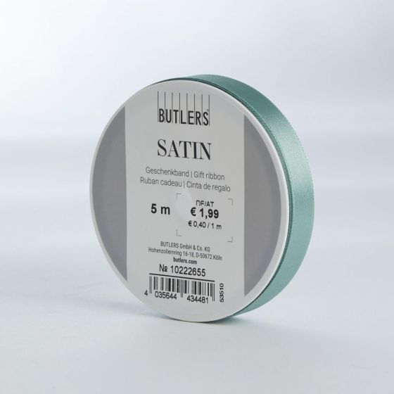 SATIN - κορδέλα 5m x15mm πράσινο φασκόμηλο