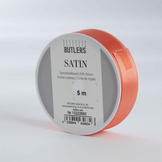 SATIN - κορδέλα 5m x25mm “ροδακινί”