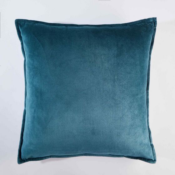 COTTON VELVET - μαξιλάρι σε μπλε,45x45cm