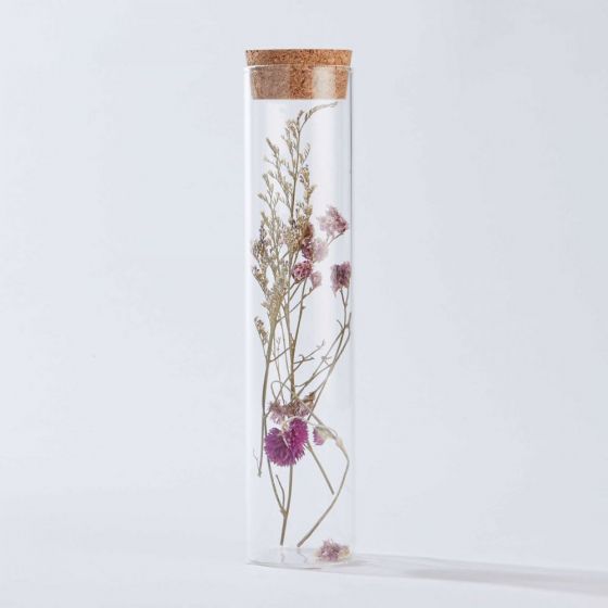 FLOWER MARKET - αποξηραμένα λουλούδια σε γυάλινο βαζάκι