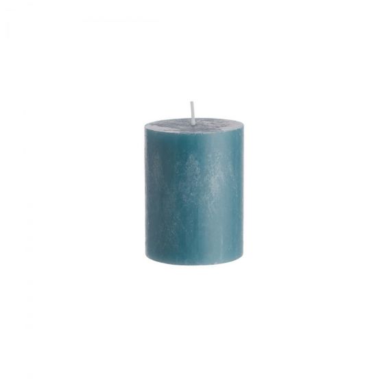RUSTIC - κερί Δ6,8x9cm, μπλε