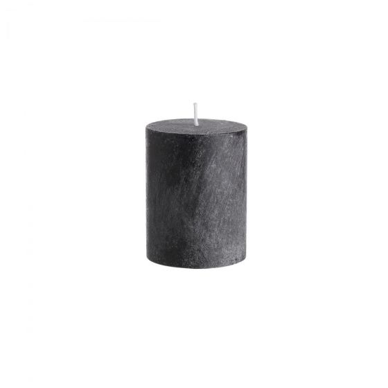 RUSTIC - κερί Δ6,8x9cm, μαύρο
