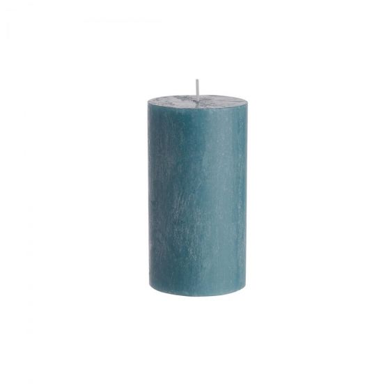 RUSTIC - κερί Δ6,8x13cm, μπλε
