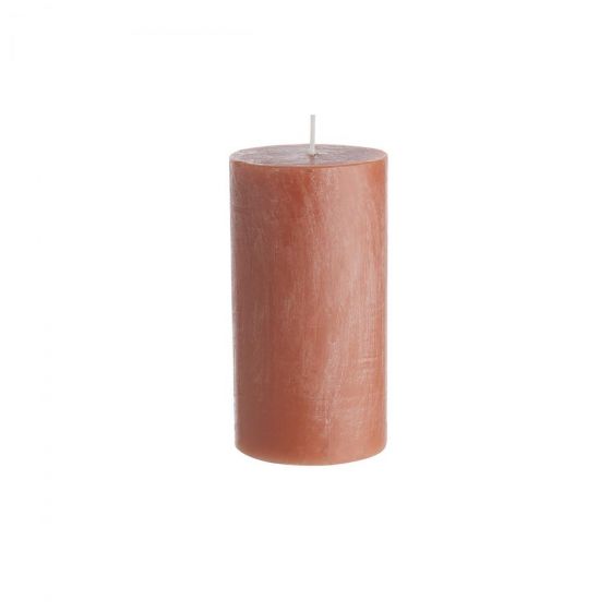 RUSTIC - κερί Δ6,8x13cm, πορτοκαλί