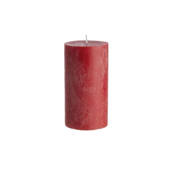 RUSTIC - κερί Δ6,8x13cm, κόκκινο