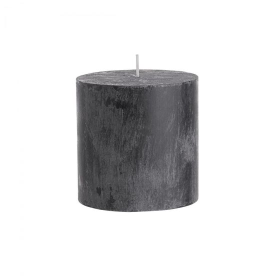 RUSTIC - κερί Δ9,8x10cm, μαύρο