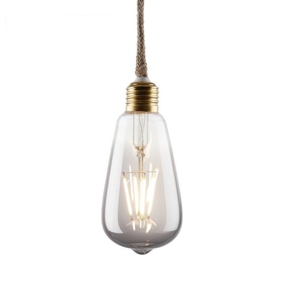 BULB LIGHT - λάμπα LED με σχοινί 110cm, χρυσή. Λειτουργεί με μπαταρίες.