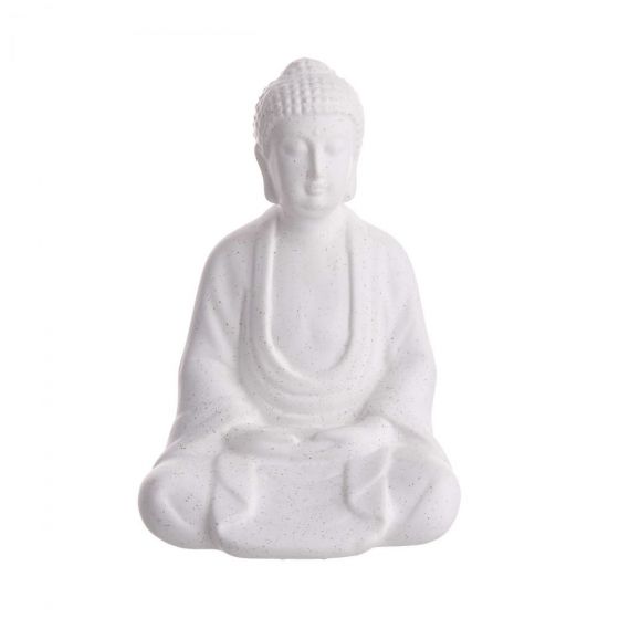BUDDHA - κεραμικό άγαλμα Budha 22cm, λευκό