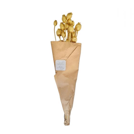 FLOWER MARKET - αποξηραμένη παπαρούνα, χρυσή