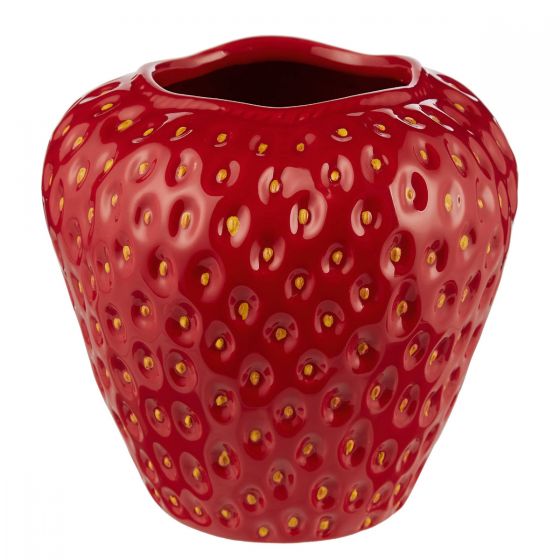 STRAWBERRY - βάζο κεραμικό 26cm, κόκκινο