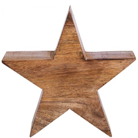 FOREST - αστέρι από ξύλο mango, 23cm